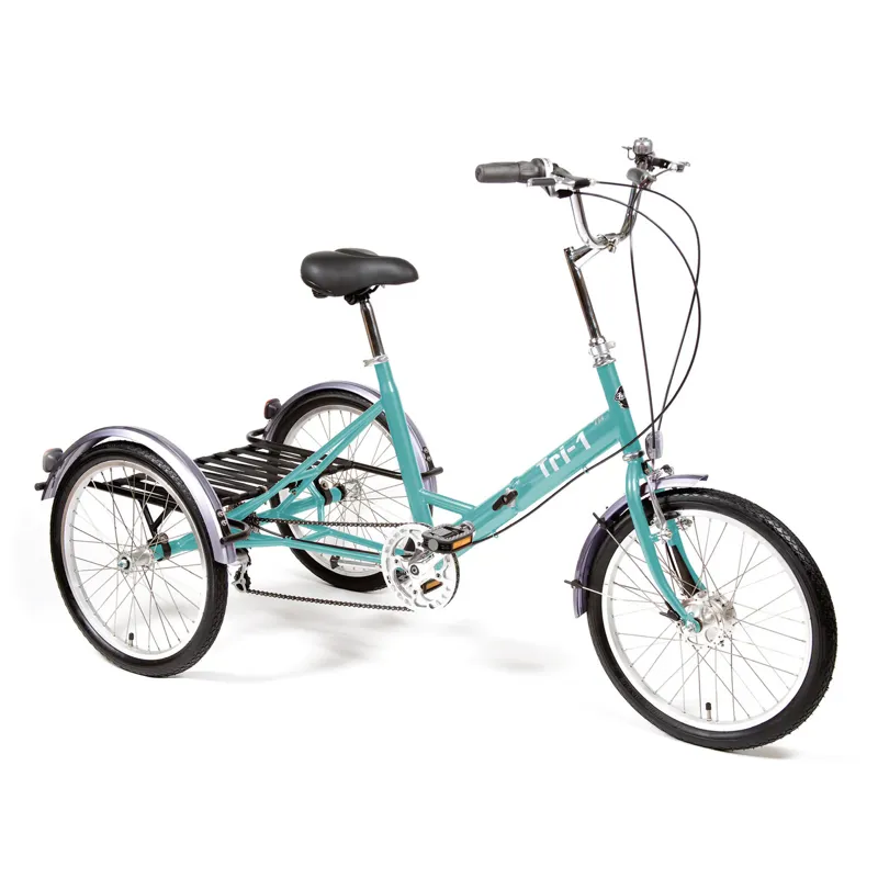 Pashely TRI-1 Adult Folding Tricycle 15in Turquoise