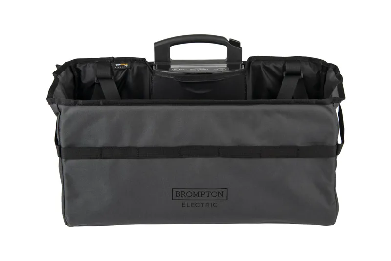 Brompton Electric Basket Bag In Dark Grey
