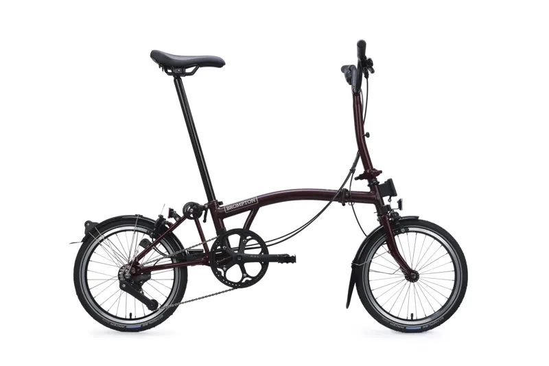 Brompton C Line 12 Speed 2026 Folding Bike in Red Plum