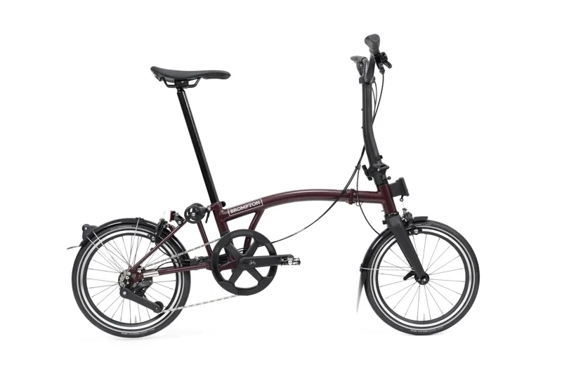 Brompton P Line 4 Speed 2026 Folding Bike in Red Plum