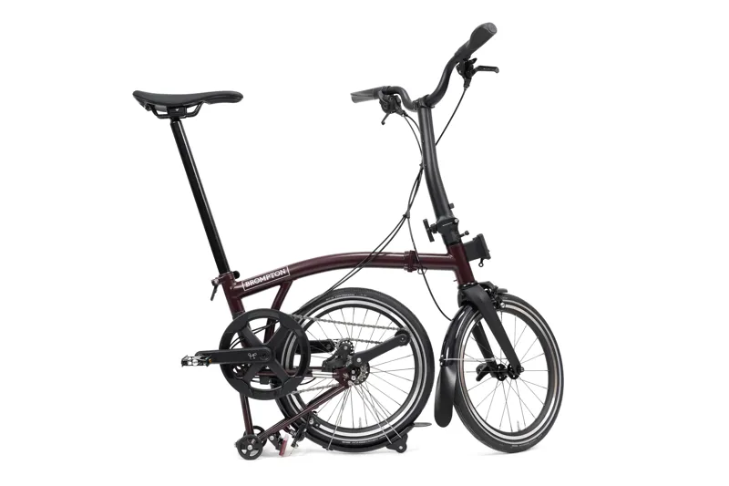 Brompton P Line 4 Speed 2026 Folding Bike in Red Plum-2