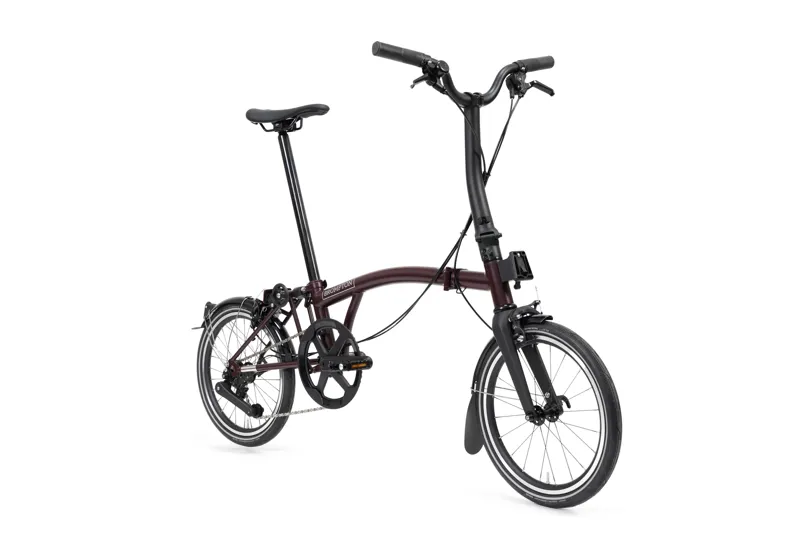 Brompton P Line 4 Speed 2026 Folding Bike in Red Plum-1