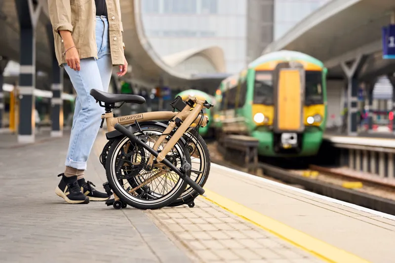 Brompton C Line 4 Speed 2026 Folding Bike in Dune Sand-1
