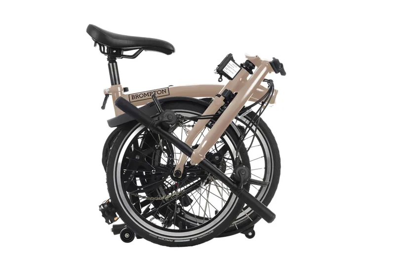 Brompton C Line 4 Speed 2026 Folding Bike in Dune Sand-3