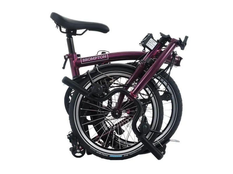 Brompton C Line 12 Speed 2025 Folding Bike In Amethyst Lacquer-2