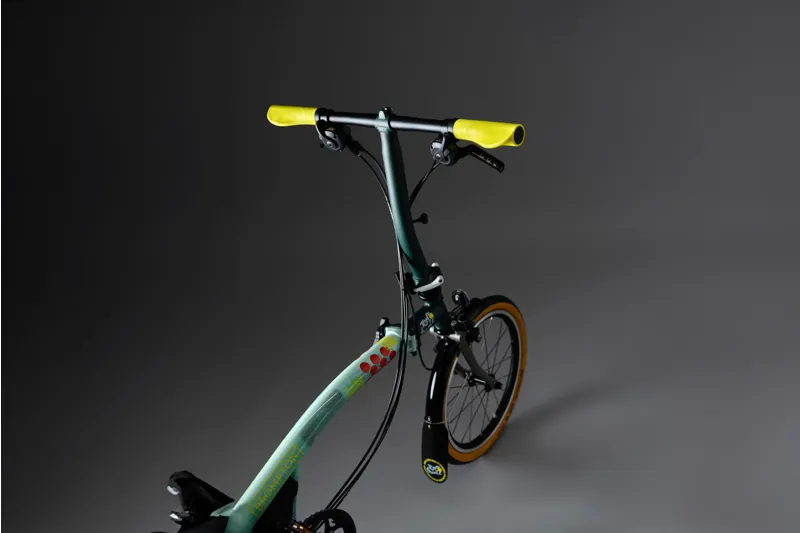 Brompton x Tour de France P Line 12 Speed Folding bike in Sprinters Light Green-1