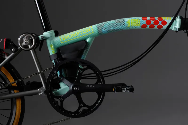 Brompton x Tour de France P Line 12 Speed Folding bike in Sprinters Light Green-4