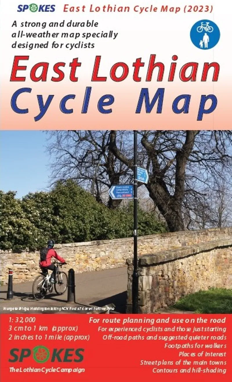 Spokes Cyclists' Map Of East Lothian 2023 Edition