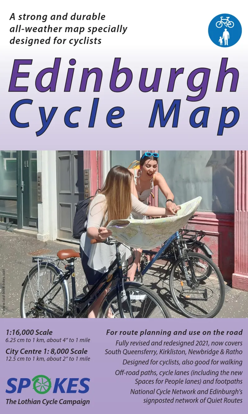 Spokes Cyclists' Map of Edinburgh 2021 Edition