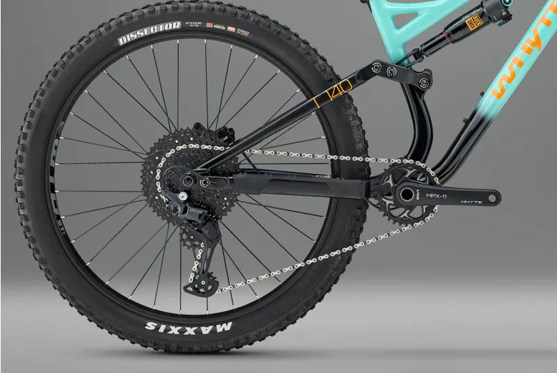 Whyte Bikes T-140 27 in Green with Gloss Green/Coral Orange-2