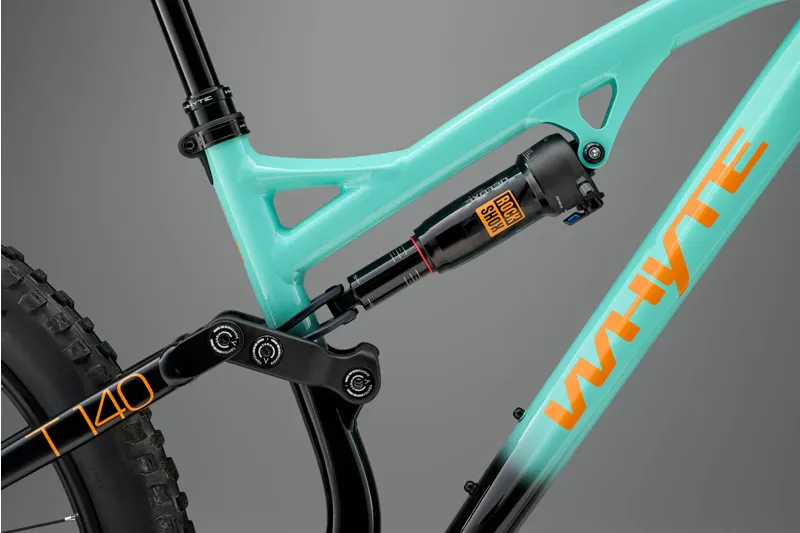 Whyte Bikes T-140 27 in Green with Gloss Green/Coral Orange-1