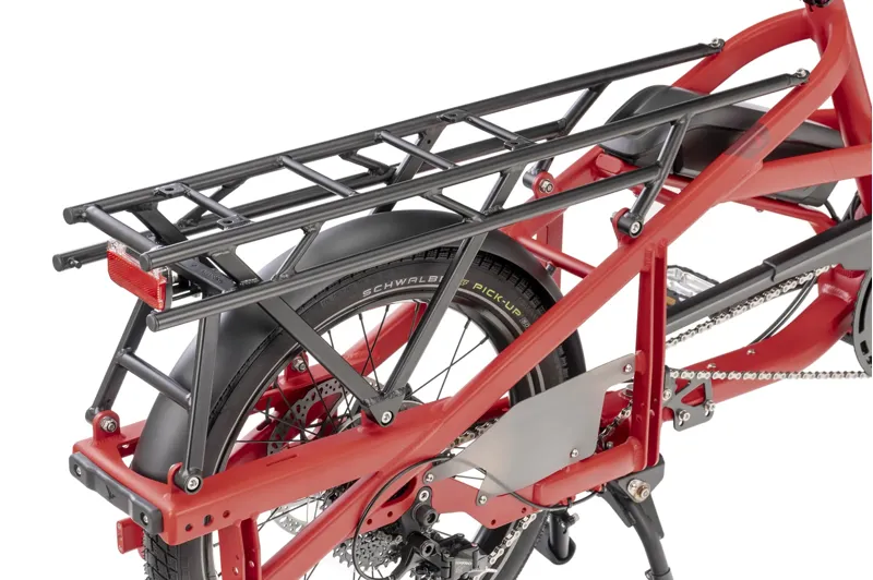 Tern Quick Haul Long D9 Electric Cargo Bike in Satin Traffic Red-2