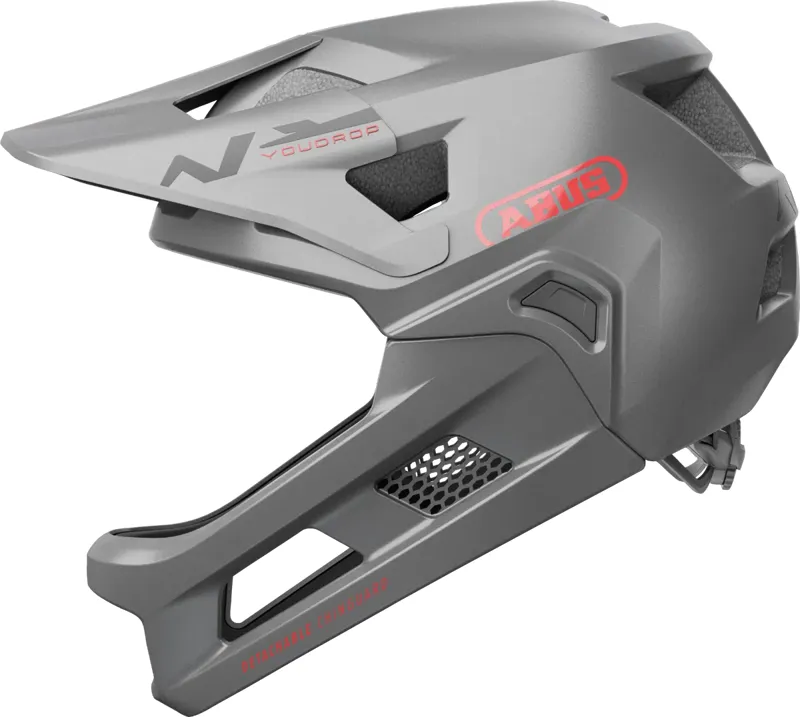 Abus Youdrop Youth Full Face Helmet in Ti Silver