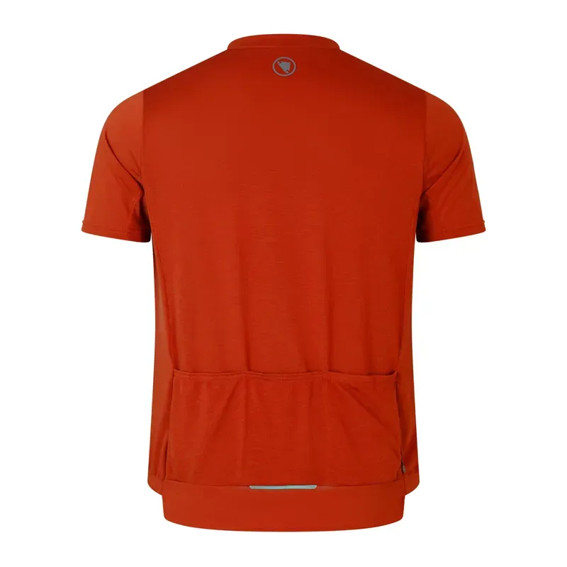Endura Loop Short Sleeve Zipped Jersey in Red-1