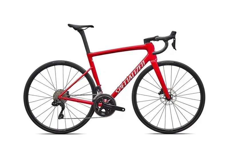 Specialized Tarmac SL8 Comp Road Bike in Red Tint Silver Dust
