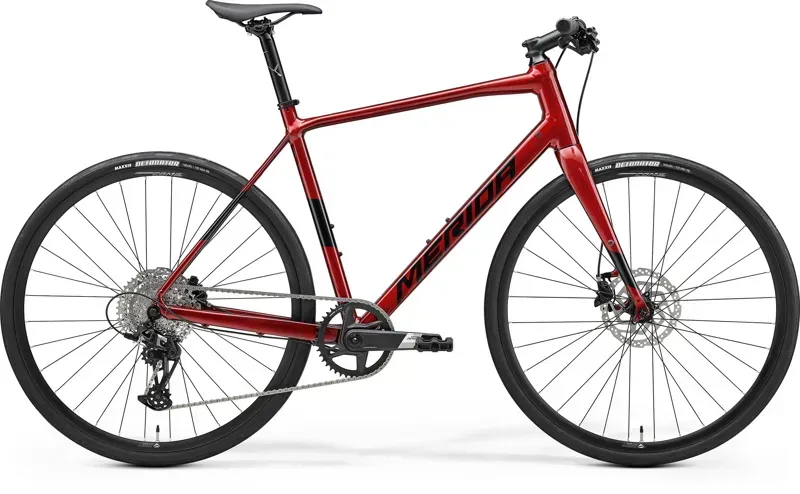 Merida Speeder 500 Hybrid Bike In Dark Red/Black