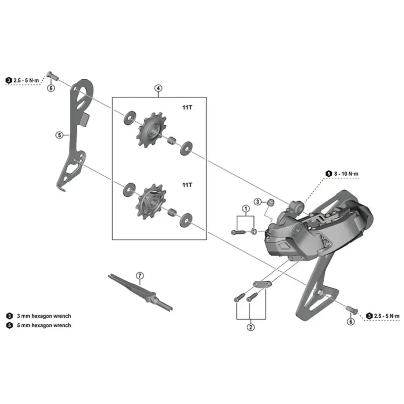 Shimano TL-EW300 E-Tube Di2 3.45mm Plug Tool in Black-1