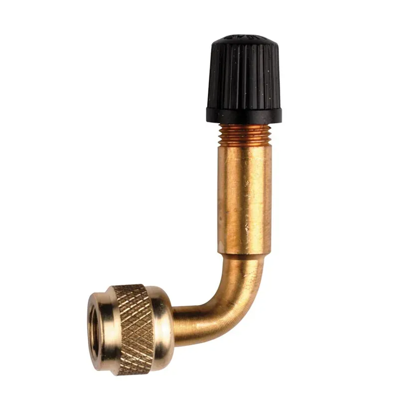 Weldtite Schrader Type 90-degree Bend Valve Extension in Gold