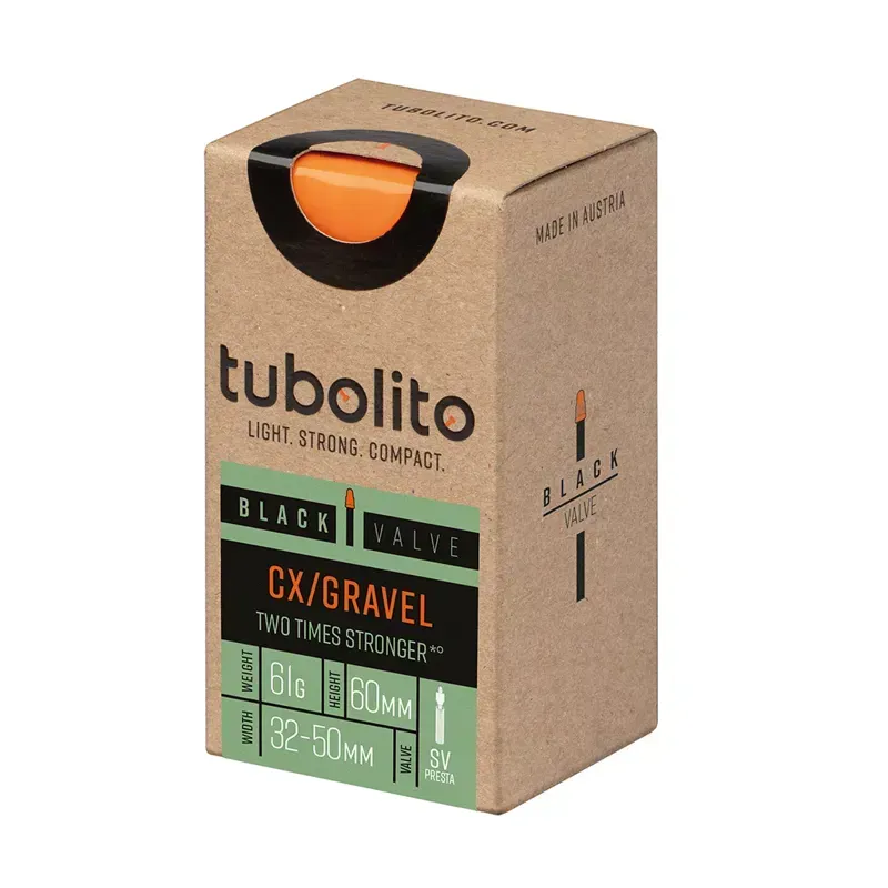 Tubolito Tubo 60mm 650Bx32c/700x50c CX/Gravel PV Inner Tube in Black