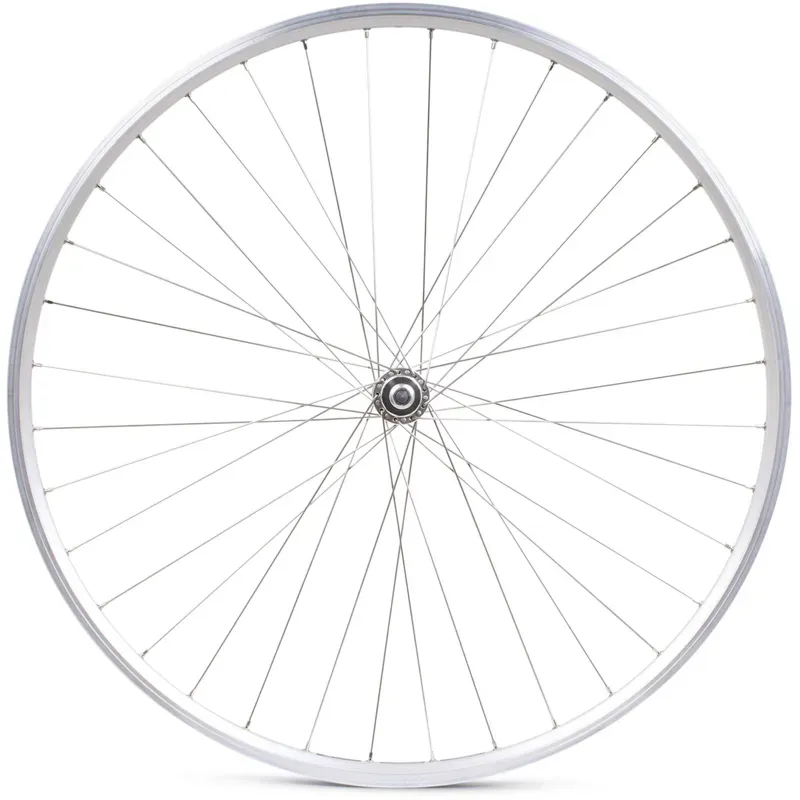 M Part Hybrid Front Wheel Solid Axle 36H 700c in Silver-1