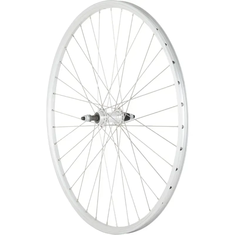 M Part Wheels Hybrid Solid Axle Screw-On 700c Rear Wheel in Silver