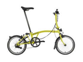 Brompton C Line Explore Low Handlebar 2024 Folding Bike Yuzu Lime Full
