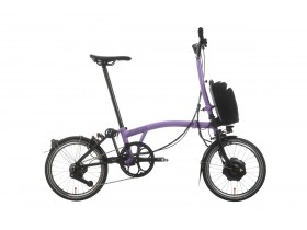 Brompton Electric P Line Urban Mid Handlebar Pop Lilac 2024 Folding Bike