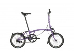 Brompton C Line Explore Mid Handlebar Pop Lilac 2024 Folding Bike Full