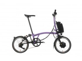 Brompton Electric P Line Explore Mid HB 12-Speed Pop Lilac 2024 Folding Bike
