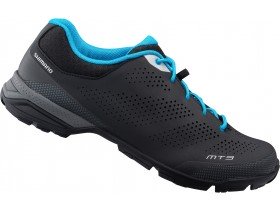 Shimano MT3 (MT301) SPD Shoes in Black with Blue Laces